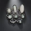 MERIGGIARE 8 Cái / bộ Bộ Nhẫn Nữ Thời Trang Trong Suốt Trắng Opal Đá Khắc Trang Sức Bohemian