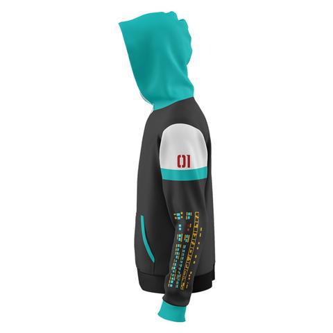 Hatsune Miku Dây Kéo Áo Khoác 3D In Áo Khoác unisex Áo Khoác Ngoài