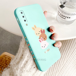 ốp lưng Samsung a50 a30s a7 2018 a750 a70 Ốp Điện Thoại TPU Silicone Hình Ba Chú Thỏ Đáng Yêu Kèm Dây Đeo Cho Samsung a50 a30s a7 2018 a750 a70
