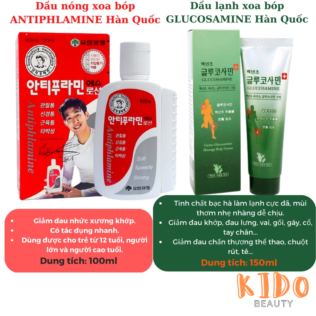Dầu Nóng Xoa Bóp Antiphlamine Sports Hàn Quốc 100ml Dầu lạnh xoa bóp