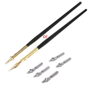 Set bút và ngòi nhúng mực vẽ thư pháp/ ký tên làm quà tặng thanh lịch cổ điển