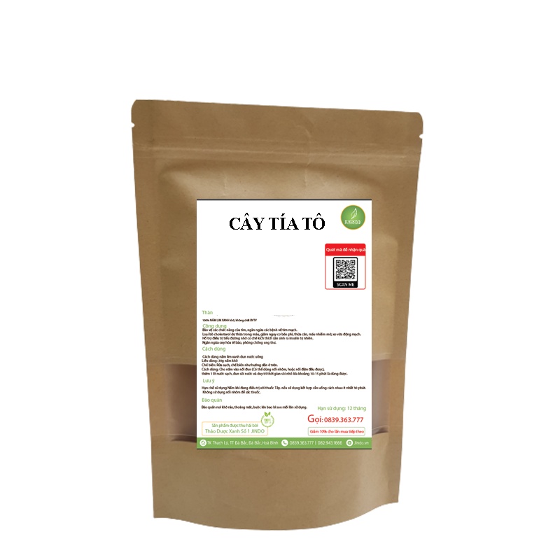 [Mã BMTTC60K giảm đến 60K đơn 50K] Cây Tía Tô khô thượng hạng JINDO 1kg