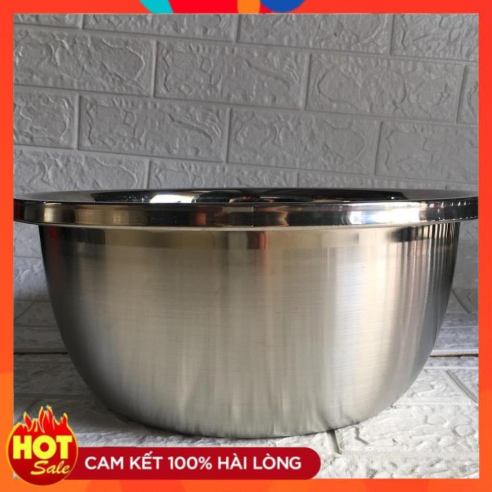 Thau chậu sâu lòng inox su 304 siêu dày nhiều size 18-20-22- 24-26-30 ...