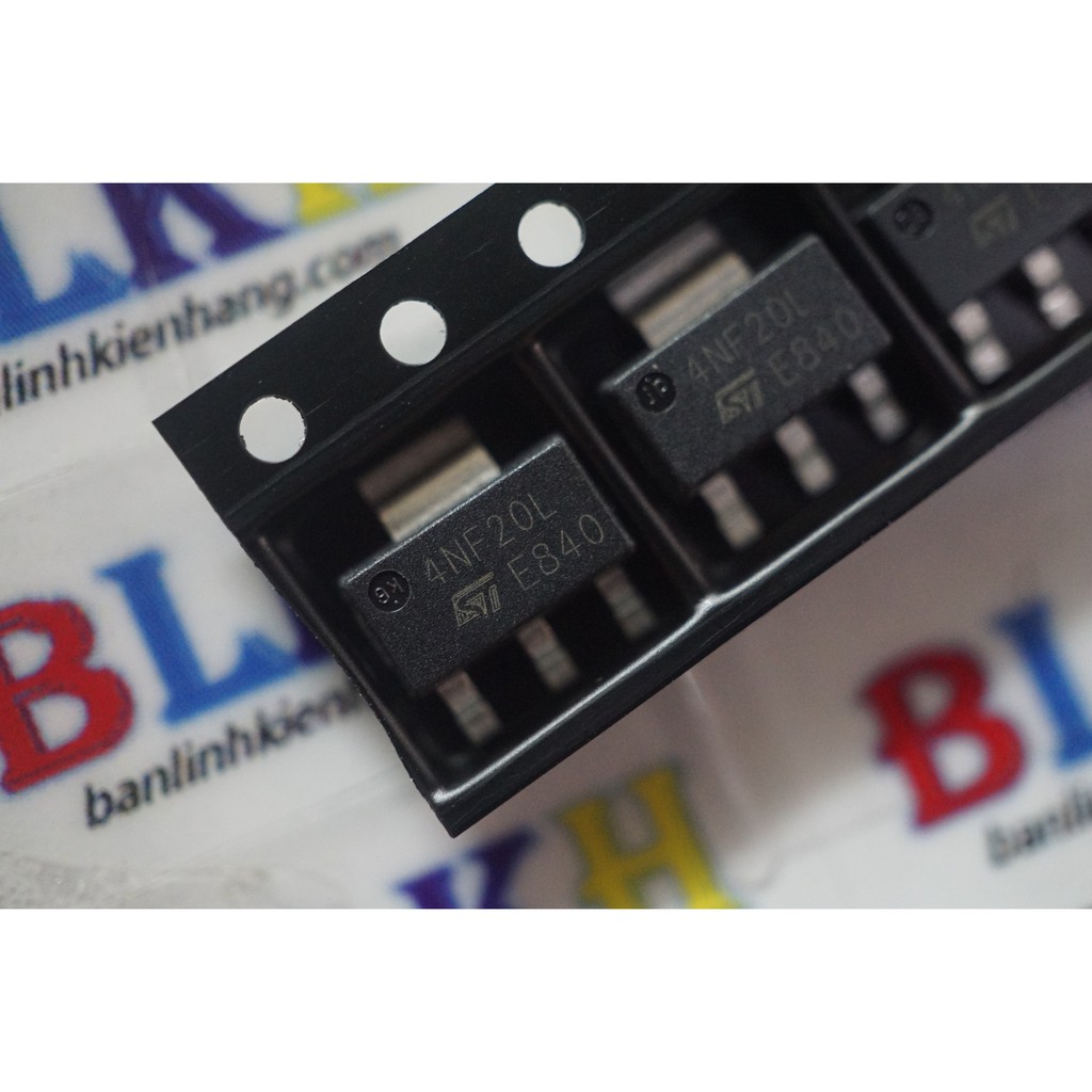 2 IC Mosfet kênh N STN4NF20L 4NF20L 200V 1A SOT-223 chính hãng ST ...