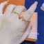 Nhẫn titan không gỉ mạ vàng 18k thiết kế hình chiếc nơ xinh xắn dễ thương dành cho nữ