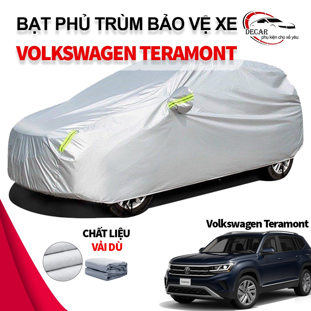 Bạt vải dù oxford bảo vệ xe ô tô, áo trùm oto chống nắng nóng, mưa cho xe Volkswagen Teramont
