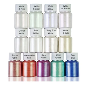 Mya 13 Màu Chuyển Dịch Bột Mica Cho Nhựa Epoxy Fine Long Lanh Bột Màu Chrome Cho Nhựa Móng Tay Nghệ Thuật Slime Thủ Công
