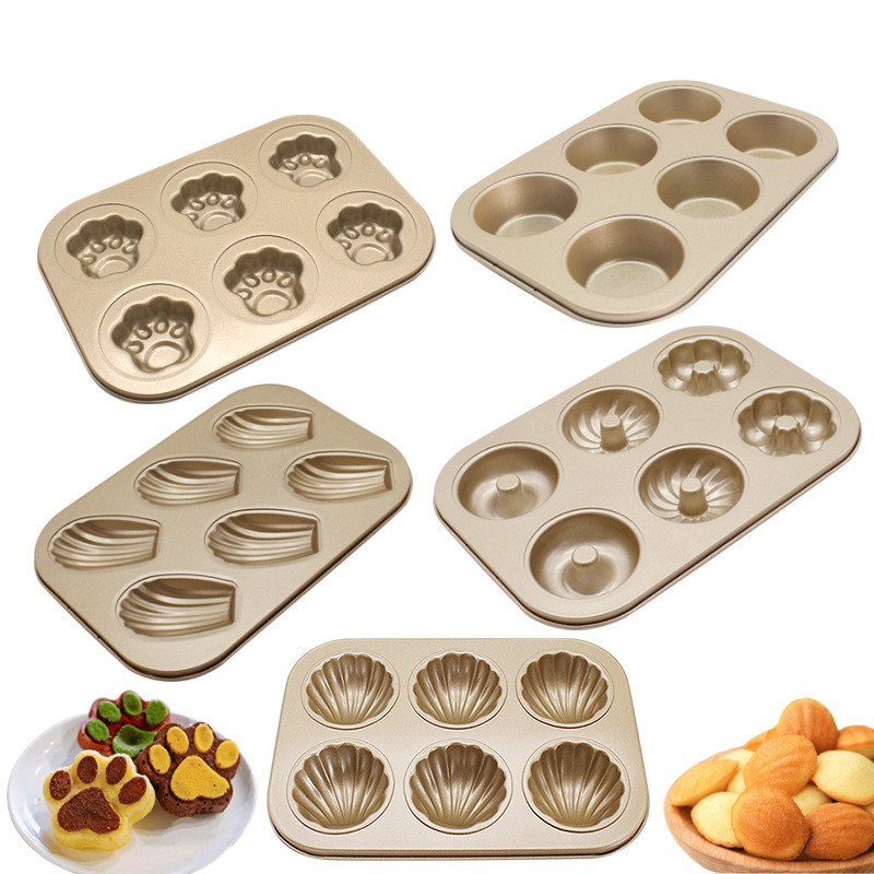 Khuôn làm bánh donut chống dính 6 ngăn tiện lợi