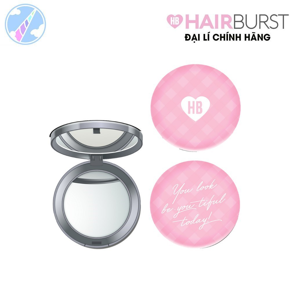 [QUÀ TẶNG] Gương Cầm Tay Hairburst 2 Mặt Zoom 2X Mini