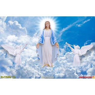 Tranh Dán Tường 3D Hình Chúa Jesus, Hình Đức Mẹ Maria | Shopee Việt Nam