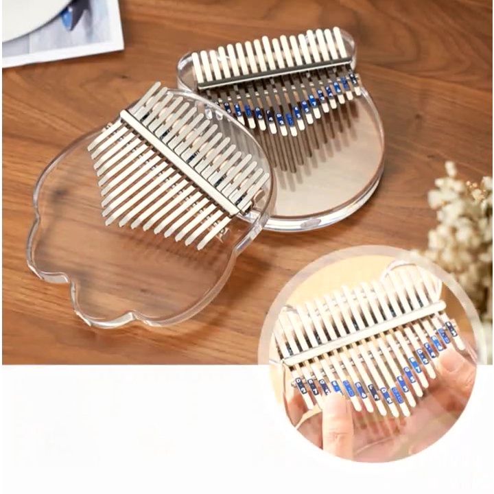 Đàn Kalimba 17 Phím, Đàn Kalimba Trong Suốt - Full Phụ Kiện