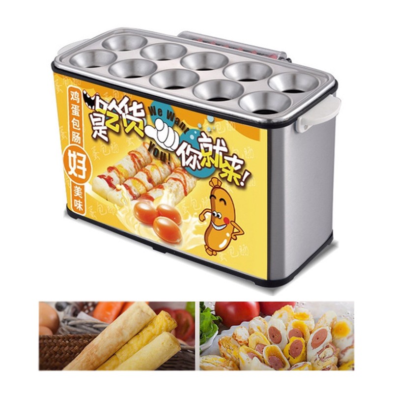 Máy cuộn trứng xúc xích 1400W kiểm soát nhiệt độ chính xác, bánh thơm ngon