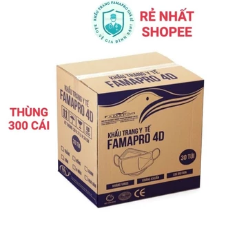[Chính Hãng] Thùng khẩu trang 4D (kf94) 300 cái, khẩu trang kháng khuẩn 4 lớp