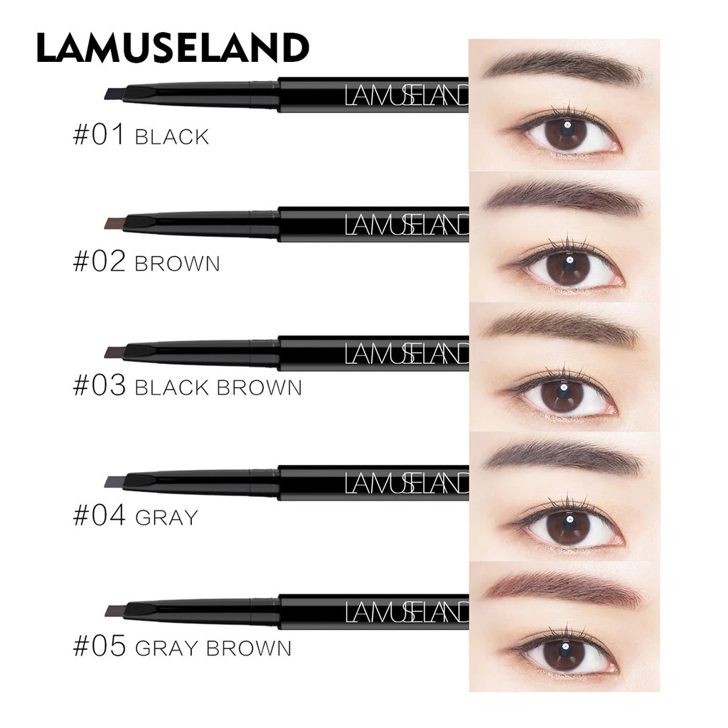 Ảnh Bút kẻ lông mày LAMUSELAND L18E01 lâu trôi thiết kế hai đầu tiện dụng cao cấp 0.3g 3