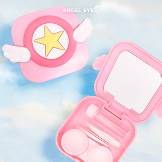 Khay đựng lens Angel Eyes cao cấp không chì nhiều mẫu bao gồm dụng cụ đeo | Khay gương đựng kính áp tròng