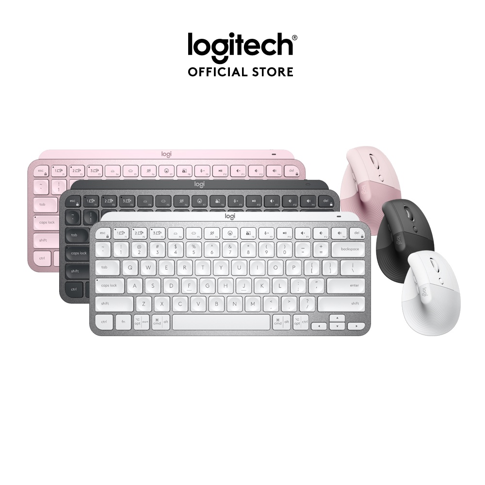 Combo Bàn phím Logitech MX Keys Mini và Chuột Logitech Lift Vertical – Bluetooth, USB Logi Bolt