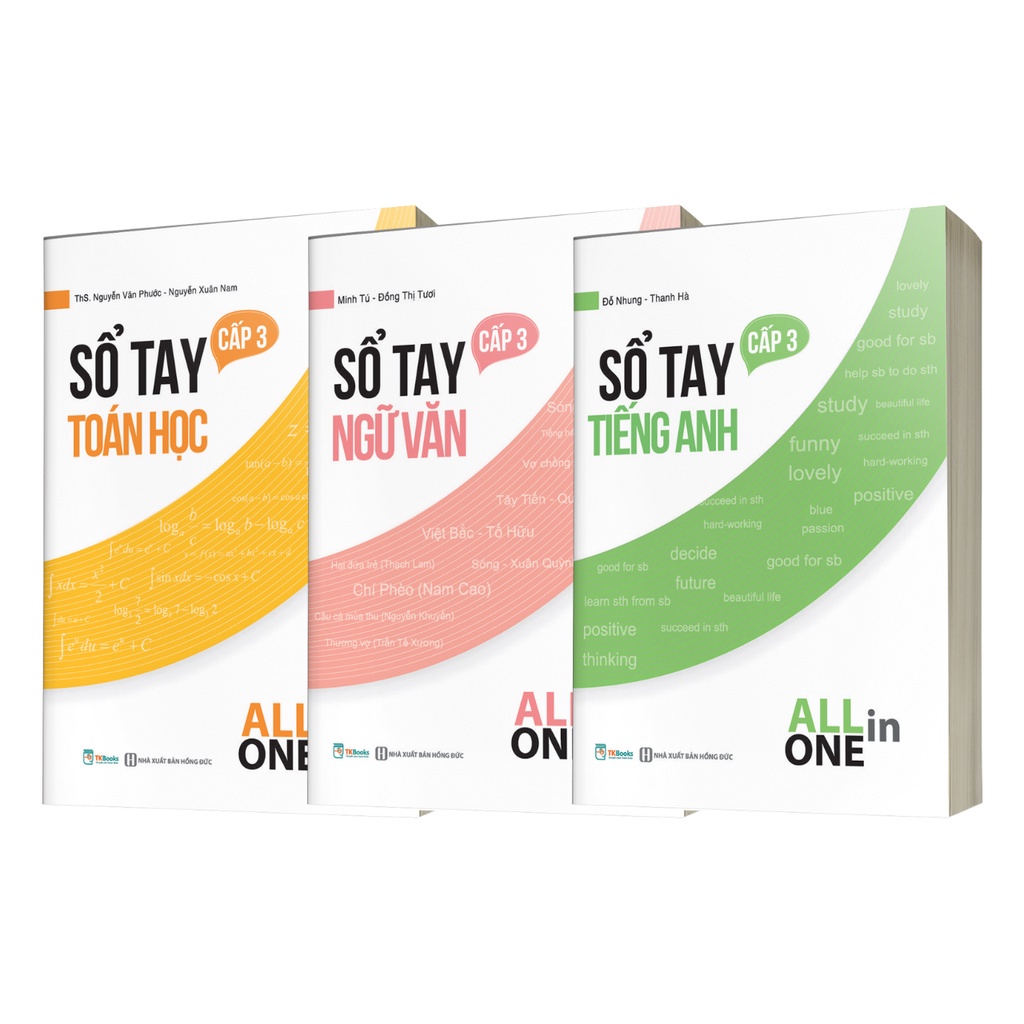 Ảnh Sách - Combo sổ tay kiến thức all in one Môn Toán Văn Anh Mcbooks 1