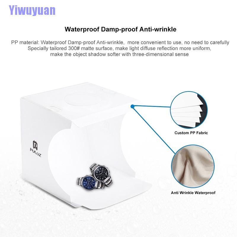 Hộp chụp ảnh Studio gấp mềm với 2 đèn Led