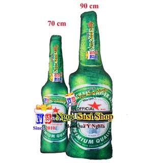GỐI ÔM CHAI BIA Size 90cm - NGẪU NHIÊN MÀU