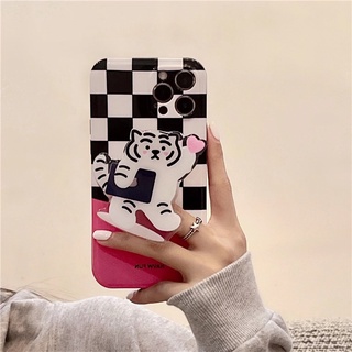 Ốp lưng màu hồng Pink Tiger - Tặng Kèm Postick