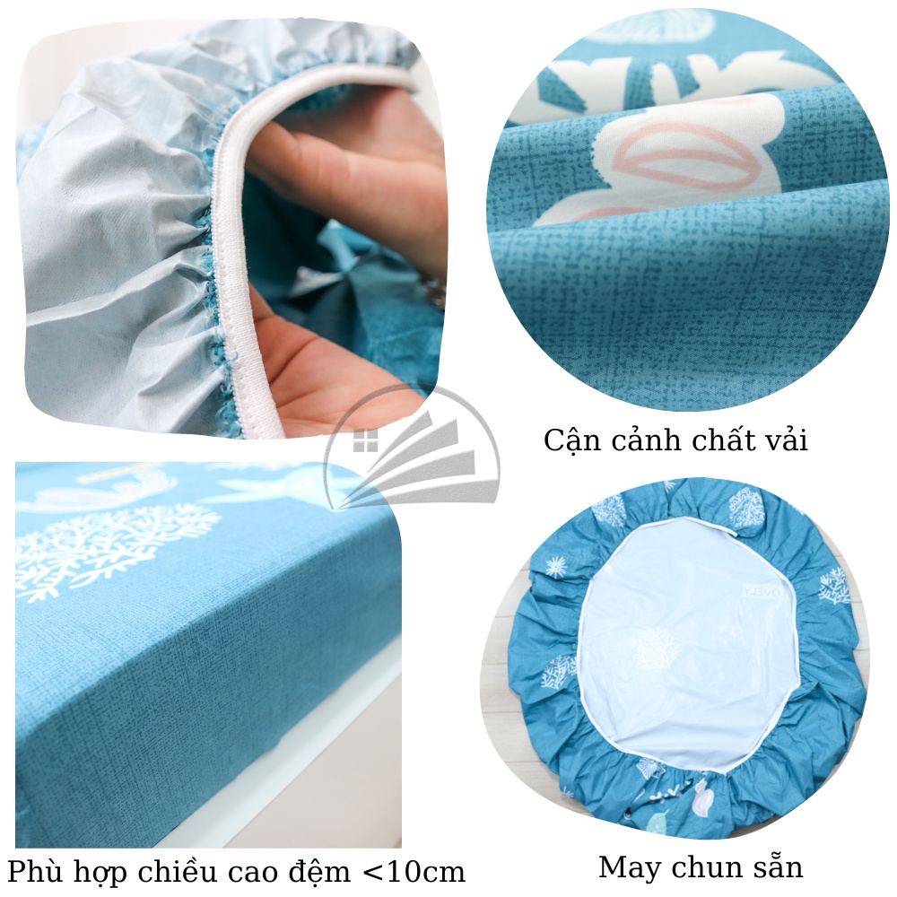 Ảnh Ga Chống Thấm Cotton m2/m6/m8/2m2 Siêu chống thấm, Ngăn nước, bảo vệ đệm thoáng khí - Zingzingmart 2