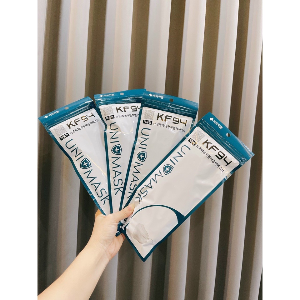 Thùng 300 Chiếc Khẩu trang 4 Lớp KF94 UNI MASK Chống Bụi Mịn Và Kháng Khuẩn Hàng Cao Cấp Hàn Quốc