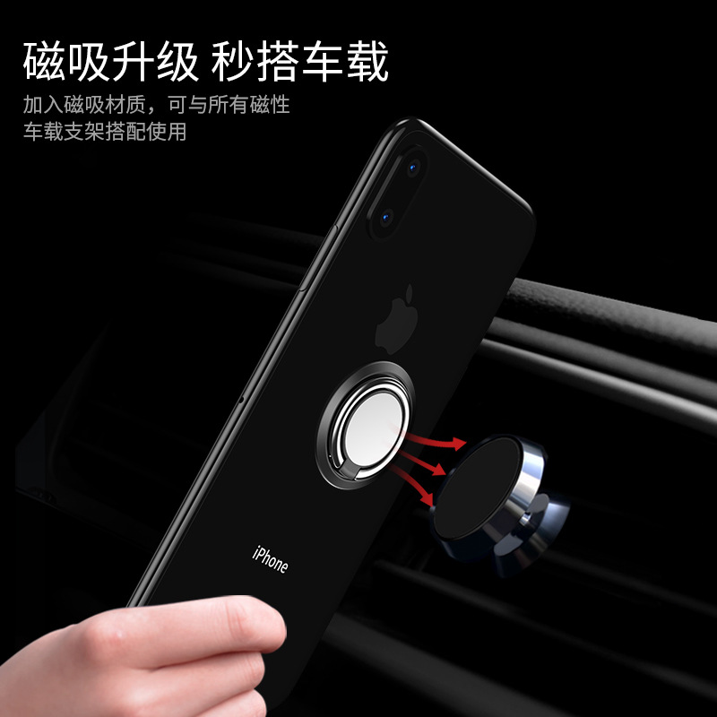 Dành Cho Xe Từ Tính Giá Đỡ Điện Thoại Nhẫn Đứng Mạ Hợp Kim Kẽm Khóa