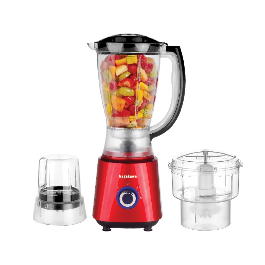 Ảnh Máy xay sinh tố Nagakawa NAG0820 - Lưỡi 4 cánh kèm 3 cối tiện lợi, cối kháng vỡ - Bảo hành 12 tháng 1