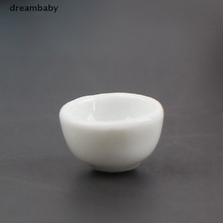 Set 4 Chén Sứ Màu Trắng Tỉ Lệ 1: 12 Dùng Trang Trí Nhà Búp Bê