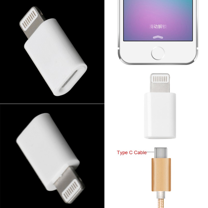 Type C Female To for  Male Converter Adapter For phone X 5 6 7 8  for i
