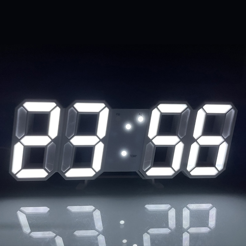 Đồng hồ LED 3D JUJIAJIA đèn ngủ giá rẻ cảm quang thông minh sáng tạo thích hợp để bàn