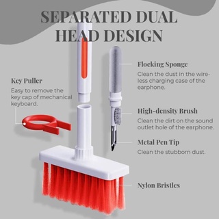 Bộ Vệ Sinh Bàn Phím Tai Nghe 5in1 1- Chổi Vệ Sinh Keyboard Gỡ Keycap 2- Cleaning Kit AirPods Laptop