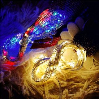 Đèn LED Dây 2M USB Dây Bạc Đèn Cổ Tích Nhà Giáng Sinh Trang Trí Tiệc Cưới