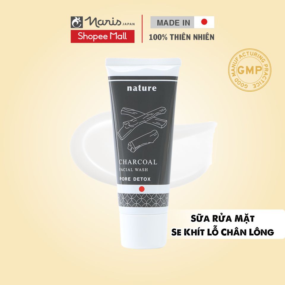 Ảnh Sữa Rửa Mặt se khít lỗ chân lông Naris Nature Charcoal 100g 3