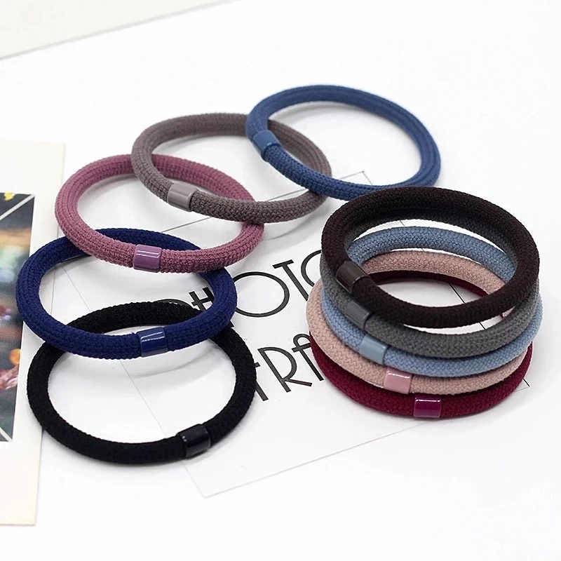 Dây cột tóc co giãn nhiều màu sắc phong cách Hàn Quốc tiện dụng cho bạn nữ