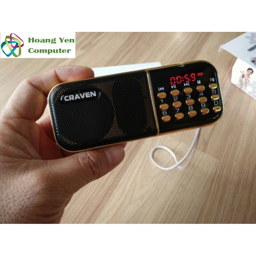 Loa Nghe Thẻ Nhớ, Đài FM CR25A Âm Thanh Cực Lớn - BH 6 Tháng - Hoàng Yến Computer