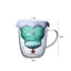 DONOVANQQ Cốc thủy tinh uống nước 300ml, trang trí cây thông Noel, ly hai lớp giữ nhiệt, quà tặng dịp Giáng Sinh