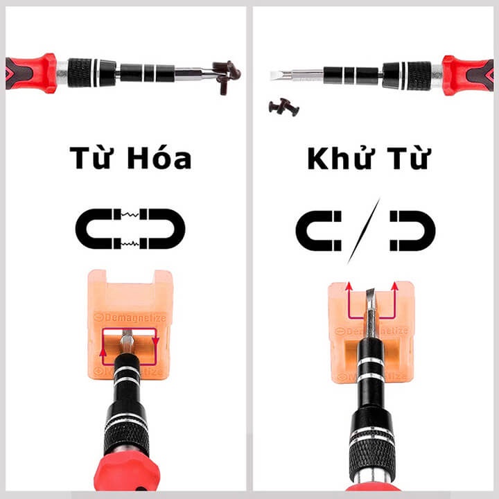 Bộ tua vít sửa chữa điện thoại đa năng có từ tính 115 chi tiết sửa laptop, máy tính, đồng hồ