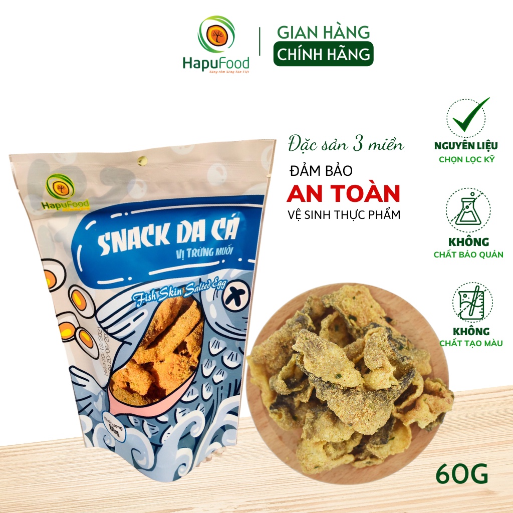 Snack da cá trứng muối 60gram HAPUFOOD thơm ngon, đảm bảo ATVSTP- Đồ ăn ...
