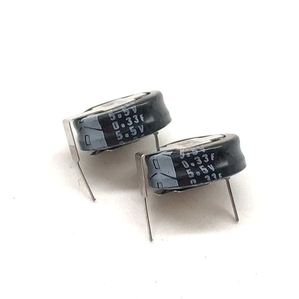 ELNA DXJ Super Capacitors - 5.5V 0.33F, Low ESR, Memory Backup (2-Pack) - Japan Import
