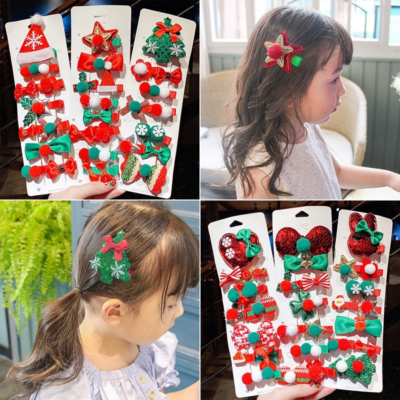 Mũ noel - bờm tóc noel - kẹp mái noel cho bé