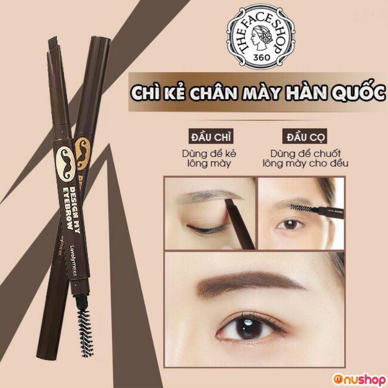 Chính Hãngchì Kẻ Mày 2 Đầu The Face Shop Designing Eyebrow Pencil Hàn Quốc Shopee Việt Nam 7382