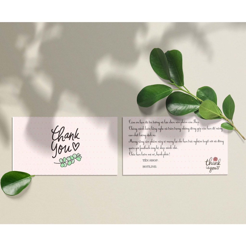 [SHIP HOẢ TỐC] Card cảm ơn, Thank you card, Thiệp cảm ơn khách hàng cho các shop, mẫu vintage có sẵn