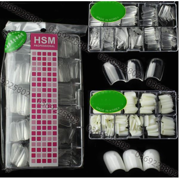 Hộp 500 cái móng úp HSM XỊN siêu mềm dẻo