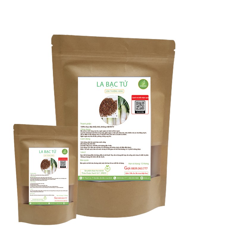 La bạc tử khô thượng hạng JINDO 1kg tác dụng hỗ trợ đàm, ho thông thường