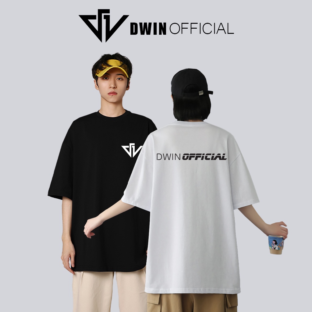 Mô tả Áo thun Dwin official thời trang basic tee phông trơn nam nữ tay lỡ oversize form rộng - 3