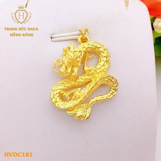 Dây Chuyền Nam Titan, Vòng Cổ Mặt Rồng Xi Mạ Vàng Non Cao Cấp - Trang Sức Hava Hong Kong