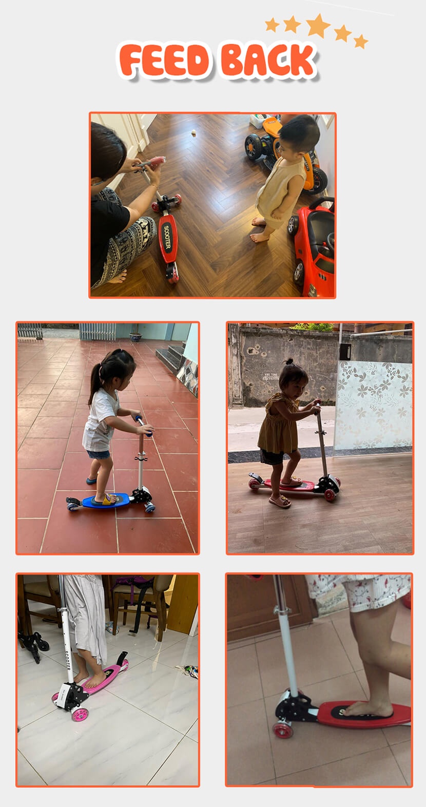 Mô tả Xe trượt scooter 3 bánh cho bé chính hãng BBT Global trẻ em từ 2-7 tuổi KM956A - 10