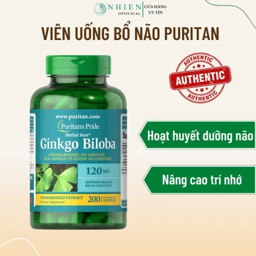 Viên uống bổ não Ginkgo Biloba 120mg giúp hoạt huyết dưỡng não, tăng trí nhớ