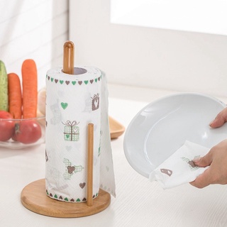 giá treo giấy cuộn giá đựng khăn giấy bằng gỗ thông tiện cho nhà bếp
